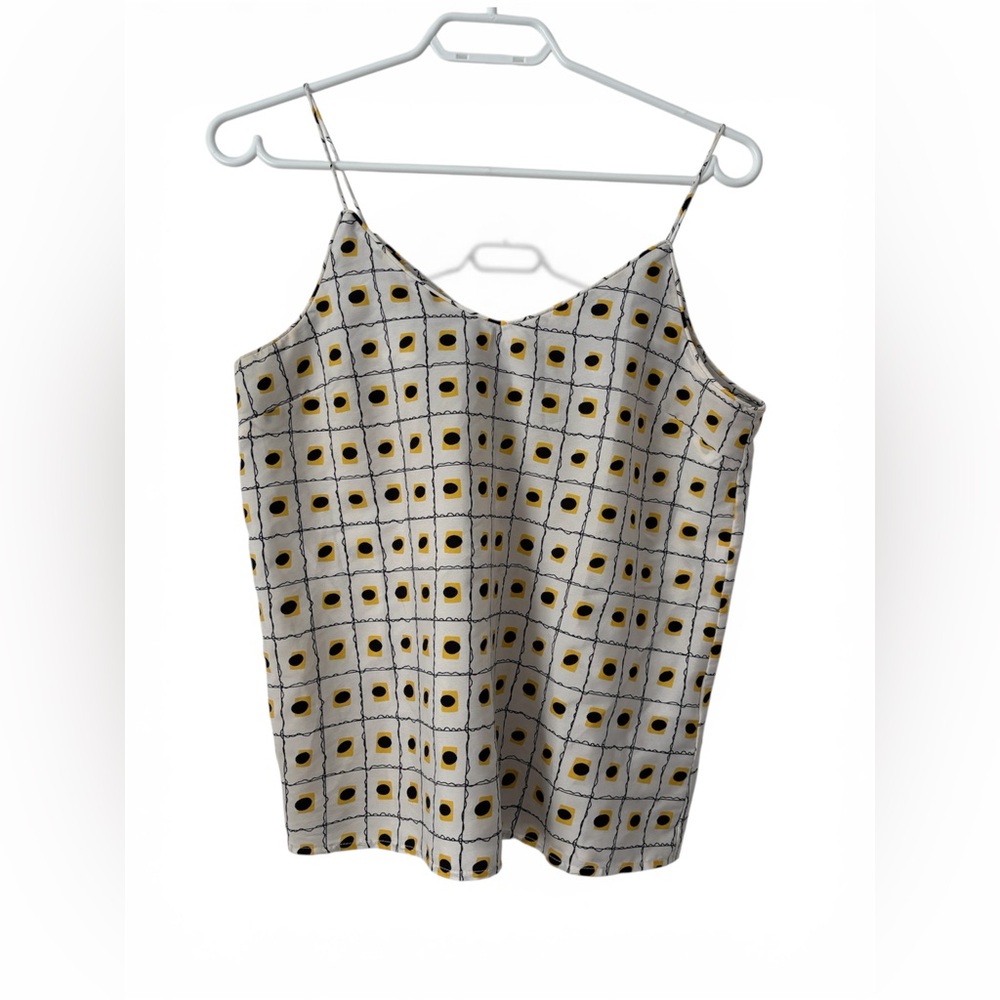 Vero Moda Geometric Print Camisole - White Yellow Black summer casual Size S